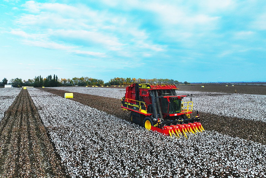 9001诚信金沙4MZD-6C/6D型自走式圆捆打包棉花收获机