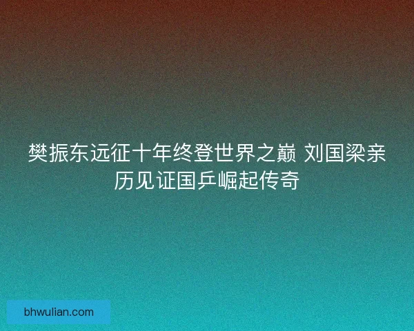 樊振东远征十年终登世界之巅 刘国梁亲历见证国乒崛起传奇