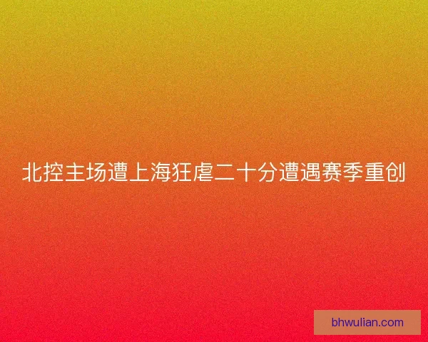 北控主场遭上海狂虐二十分遭遇赛季重创 北控主场遭上海狂虐二十分遭遇赛季重创